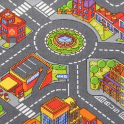 Lastenhuoneen matto Tyyni Design Big City, harmaa, eri kokoja