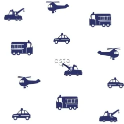 Lastenhuoneen tapetti Cars 137321, non-woven, auto, sininen