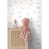 Lastenhuoneen tapetti Esta To The Moon And Back 139581, non-woven, eläin, vaaleanpunainen