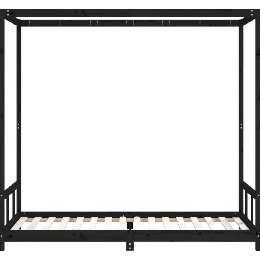 Lasten katossänky musta 90x200 cm, mänty