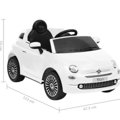 Lasten sähköauto Fiat 500, eri värejä