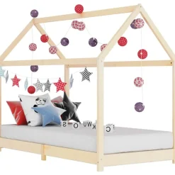 Lasten sängynrunko täysi mänty 80x160cm