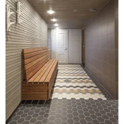 Lattialaatta Pukkila Natura 6-kulmainen Okrankeltainen, himmeä, sileä, 115x100mm