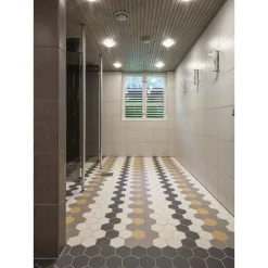 Lattialaatta Pukkila Natura 6-kulmainen Okrankeltainen, himmeä, sileä, 115x100mm