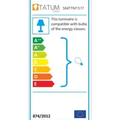 Lattiavalaisin Linento Lighting Emek, 120cm, musta/kulta