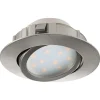 LED-alasvalo Eglo Pineda 6W, Ø84mm, teräs, himmennettävä 95856