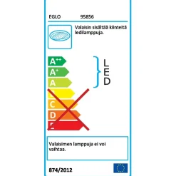 LED-alasvalo Eglo Pineda 6W, Ø84mm, teräs, himmennettävä 95856