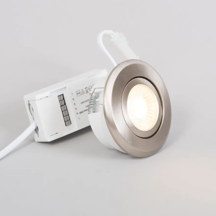 LED-alasvalo FTLIGHT Pallas, 6W, 450lm, IP44, 38°, himmennettävä, kromi, eri vaihtoehtoja