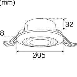 LED-alasvalo Hide-a-lite Comfort Quick Outdoor antrasiitti 3000K