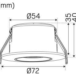 LED-alasvalo Hide-a-lite Optic S Quick ISO, 3000K, valkoinen