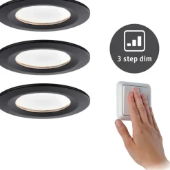 LED-Alasvalosetti Paulmann Nova, 3-osainen, himmennettävä, IP44, 2700K, eri värejä