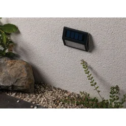 LED-aurinkokennovalaisin portaille Paulmann Dayton, IP44, 3000K, hämärätunnistin, antrasiitti
