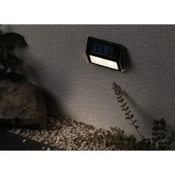 LED-aurinkokennovalaisin portaille Paulmann Dayton, IP44, 3000K, hämärätunnistin, antrasiitti