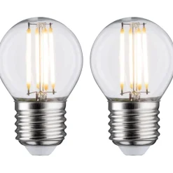 LED-filamenttilamppu Paulmann Drop, E27, 470lm, 5W, 2700K, kirkas, 2kpl