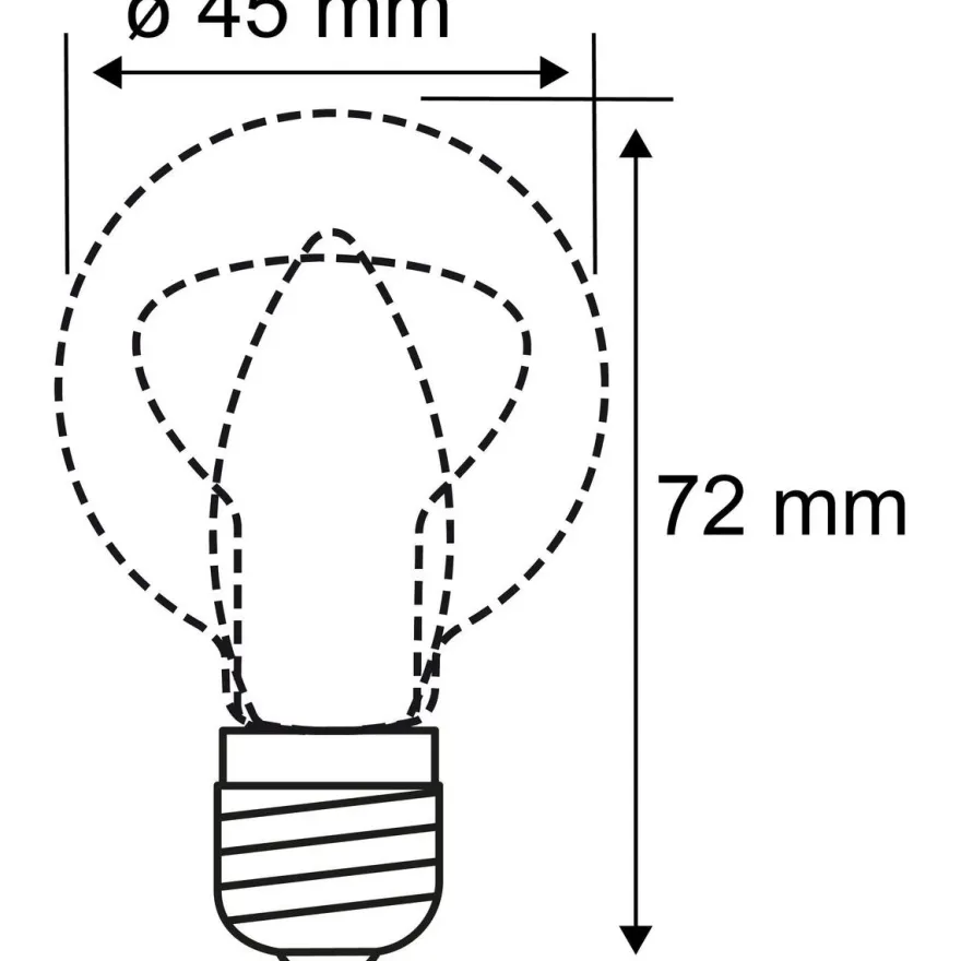 LED-filamenttilamppu Paulmann Drop, E27, 470lm, 5W, 2700K, kirkas, 2kpl