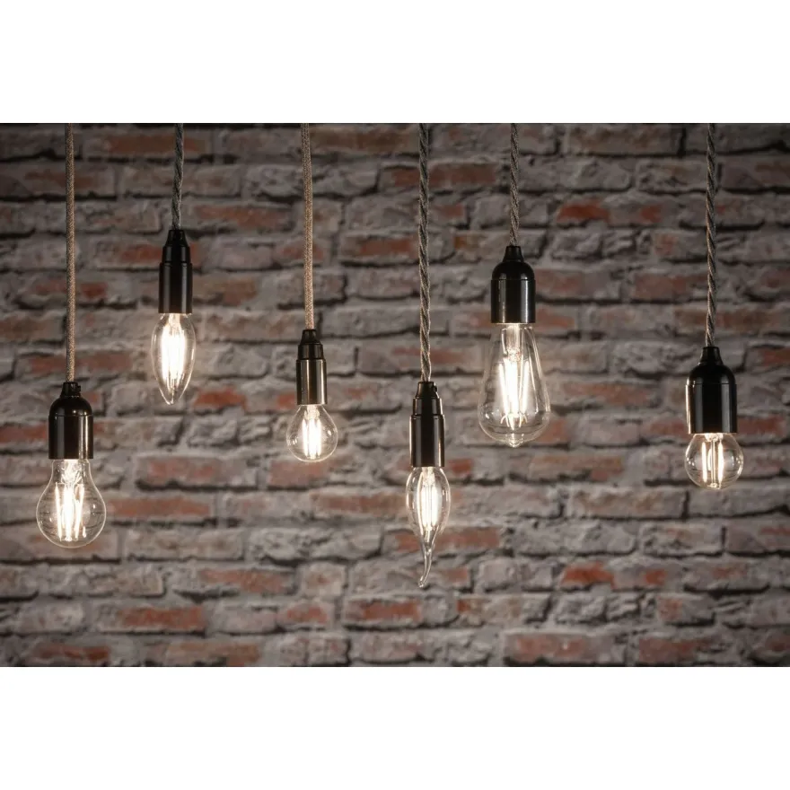 LED-filamenttilamppu Paulmann Drop, E27, 470lm, 5W, 2700K, kirkas, 2kpl