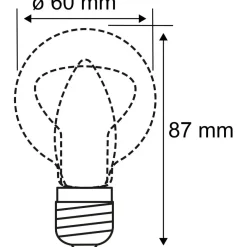 LED-filamenttilamppu Paulmann Globe, G60, E27, 806lm, 7W, 2700K, kirkas