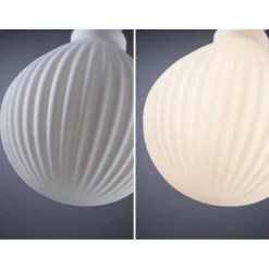 LED-filamenttilamppu Paulmann Lampion Globe, G125, E27, 400lm, 4.3W, 3000K, himmennettävä, valkoinen raita