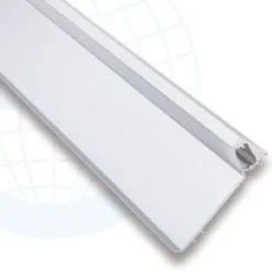 LED-jalkalistan ulkokulmapala Euroshrink E-320A, alumiini, 80mm, mattahopea
