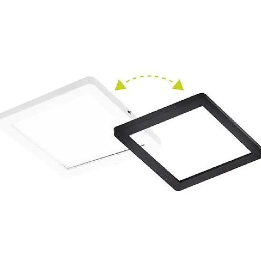 LED-kalustevalaisin Limente Flat 12 LUX, 5 kpl + virtalähde, valkoinen/musta