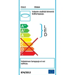 LED-katto-/seinävalaisin Eglo Fradelo, 280x280mm, 4-osainen, kromi, kristalli 95664
