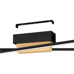 LED-Kattovalaisin Eglo Panagria, 2x13W, 93,5x7,5cm, musta/puu
