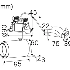 LED-kattovalaisin Hide-a-lite Focus Spot Micro, 3000K, valkoinen