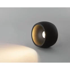 LED-kattovalaisin Hide-a-lite Globe G2 Surface, 3000K, musta