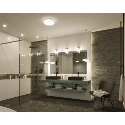 LED-kattovalaisin Paulmann Luena, 35cm, IP44, 3000K, kromi