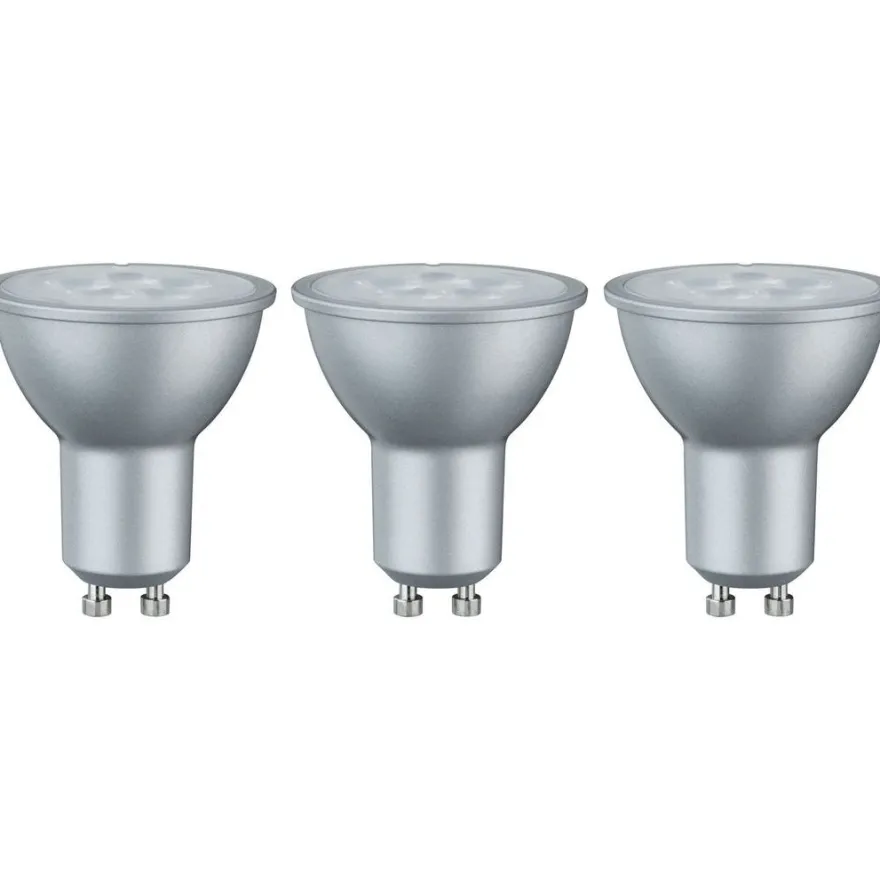 LED-kohdelamppu Paulmann Reflector, GU10, 425lm, 6.5W, 2700K, alumiini, 3kpl