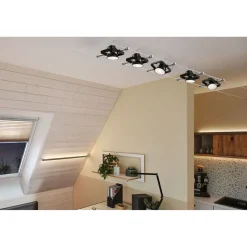 LED-kohdelamppu Paulmann 12V, GU5.3, 445lm, 6W, 3000K, himmennettävä, mattamusta