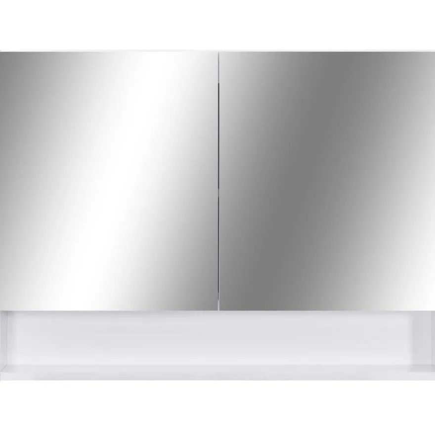 Led kylpyhuoneen peilikaappi valkoinen 80x15x60 cm mdf