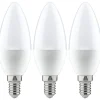 LED-kynttilälamppu Paulmann Candle, E14, 470lm, 5.5W, 2700K, opaali, 3kpl