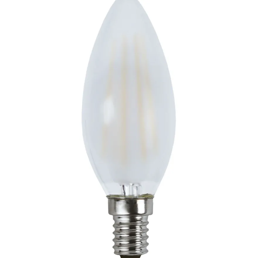 LED-kynttilälamppu Star Trading 350-13-1, Ø35x98mm, E14, huurrettu, 4W, 2700K, 400lm