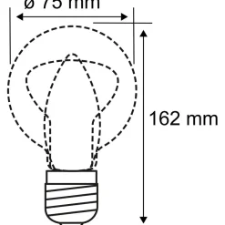 LED-lamppu Paulmann Inner Glow Edition Pear Corn Spiral, E27, 120lm, 3.6W, 1800K, himmennettävä, kulta