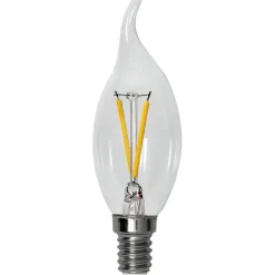 LED-lamppu Star Trading Clear Filament 352-27-1, Ø35x115mm, E14, C35, 1.5W, 2700K, 150lm