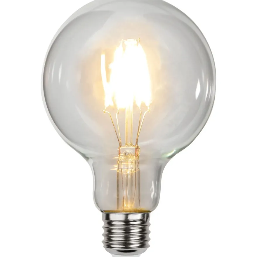 LED-lamppu Star Trading Clear Filament 352-46-2, Ø95x145mm, E27, G95, 4.7W, 2700K, 470lm