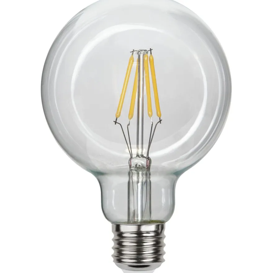 LED-lamppu Star Trading Clear Filament 352-46-2, Ø95x145mm, E27, G95, 4.7W, 2700K, 470lm