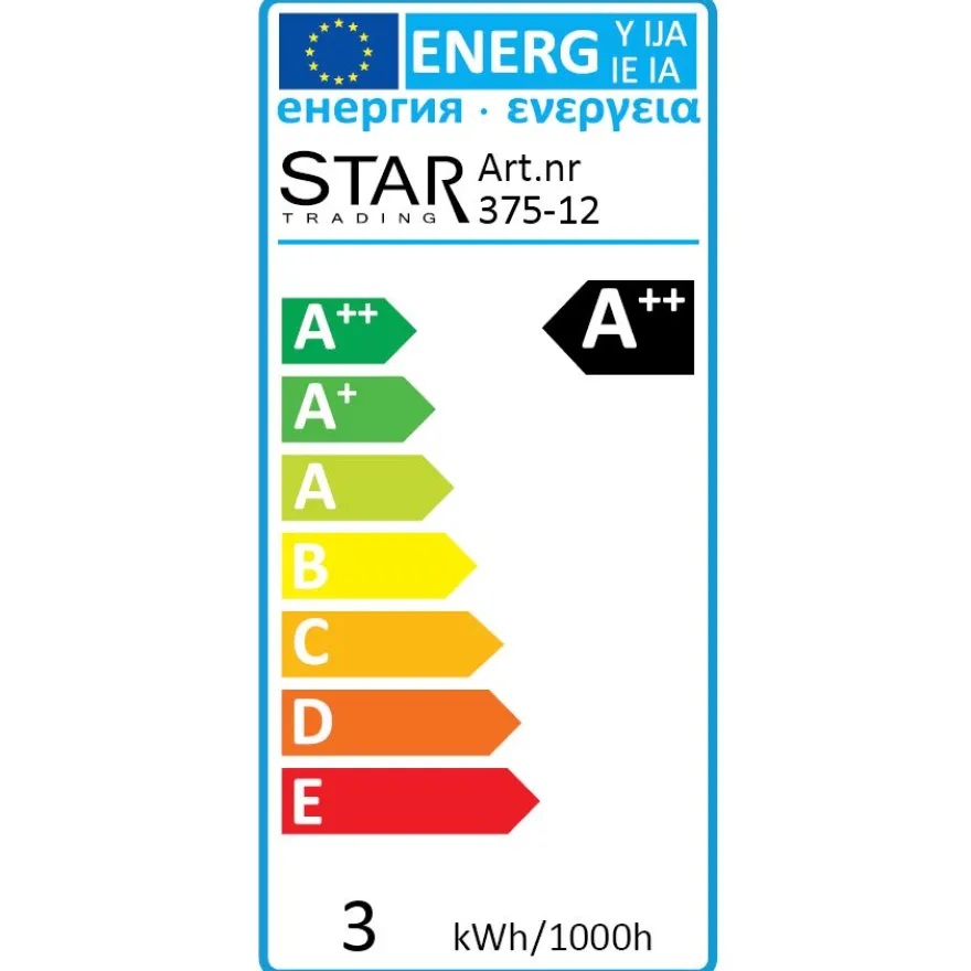 LED-lamppu Star Trading Illumination LED 375-12 Ø 45x78mm, E14, opaali, 3W, 2700K, 250lm