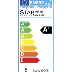 LED-lamppu Star Trading Illumination LED 375-23, Ø45x75mm, E27, opaali, 4.7W, 2700K, 450lm