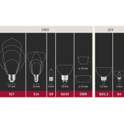 LED-Lamppu vaijerivalaisimeen Paulmann, GU5.3, 6.5W, 2700K, mattakromi