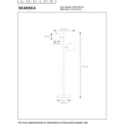 LED-lattiavalaisin Lucide Skanska 141cm, 3000K, himmennettävä, eri värejä