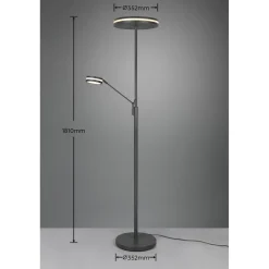 LED-lattiavalaisin Trio Franklin, uplighter, eri värejä