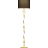 LED-lattiavalaisin Trio Nandor, ø400x1605mm, kulta/musta