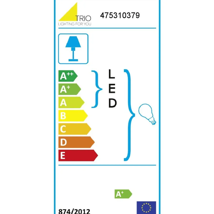 LED-lattiavalaisin Trio Nandor, ø400x1605mm, kulta/musta