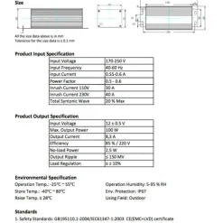 LED-liitäntälaite FTLIGHT, 44W, IP20, 1050mA, Triac-himmennettävä