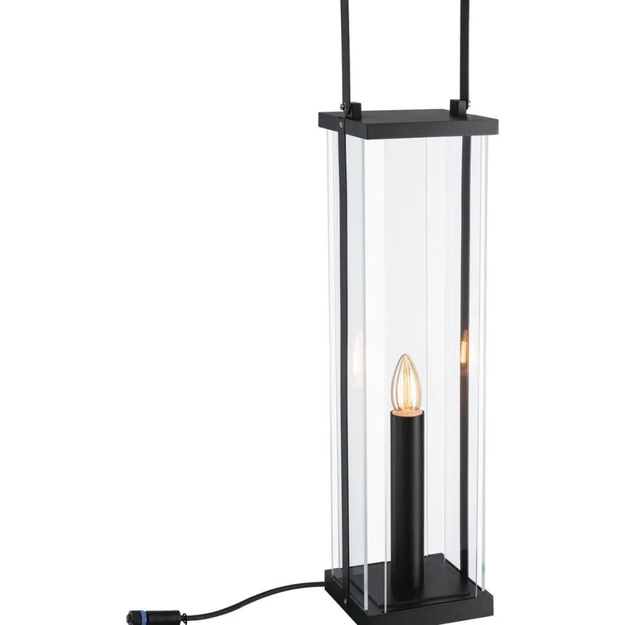 LED-lyhty Paulmann Plug & Shine Classic, 69.5cm, IP44, 1900K, antrasiitti