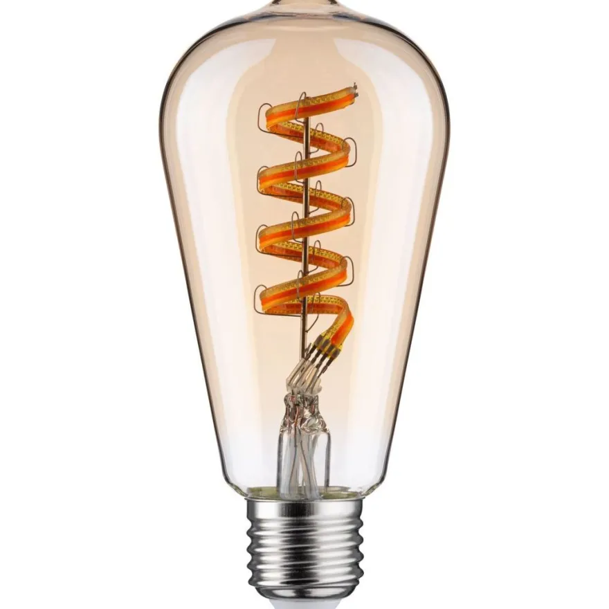 LED-älylamppu Paulmann Smart Home Zigbee 3.0, ST64, E27, 470lm, 6.3W, RGBW+, filamentti, himmennettävä, kulta