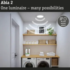 LED-paneeli Paulmann Abia 2 White Select hämäräohjatulla liiketunnistimella (HF) Ø300mm 14W 1000lm 2700-4000K