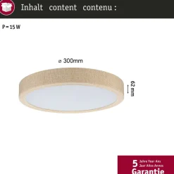 LED-paneeli Paulmann Cosara, IP44, Ø30cm, 15W, 4000K, eri värejä
